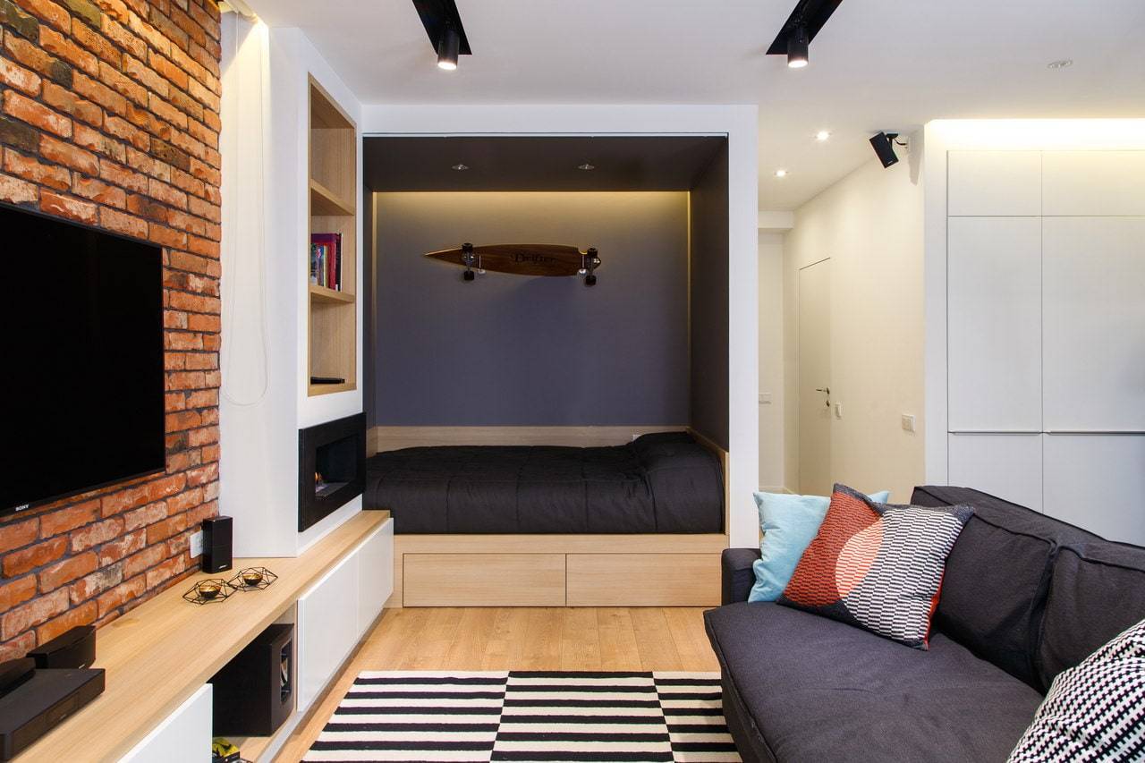 Дизайн однокомнатной квартиры с нишей: фото, советы